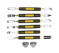 Generic Outil de Levier d'ouverture Spudger 6 Pièces, Barre en Acier allié avec Poignée Antidérapante, Idéal pour Téléphone, Tablette, Montre, Lunettes, PC, Réparation électronique d'ordinateur