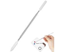 Generic Outil de Mélange en Acier Inoxydable pour Maquillage, Spatule Fond de Teint Argentée, Barre Embossée pour Palette Correcteur et Fard à Paupières, Usage Professionnel et Domestique