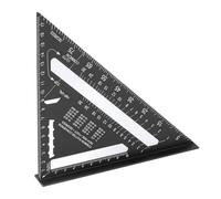 Generic Outil de Mesure d'angle de Règle de 45 à 90 Degrés à Double échelle de en Alliage d'aluminium de 7 Pouces pour la Menuiserie, le Travail du Bois, la Toiture avec Table de Conversion (BLACK)