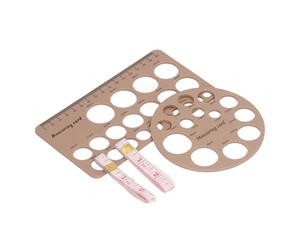 Generic Outil de Mesure de Bride, Ensemble de Règles Précises de Dimensionnement de Mamelon pour les Mères Qui Tirent le Sein, Matériau en Silicone pour les Soignants (brun clair)