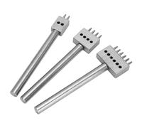 Generic Outil de Poinçonnage D'espacement 3 Pièces pour des Trous Parfaits dans le Cuir, Utilisation pour la Sculpture du Cuir de 4mm 5mm 6mm 8mm (Espacement 5mm (2+4+6))