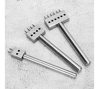 Generic Outil de Poinçonnage D'espacement 3 Pièces pour des Trous Parfaits dans le Cuir, Utilisation pour la Sculpture du Cuir de 4mm 5mm 6mm 8mm (Espacement 6mm (2+4+6))