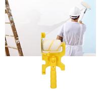 Generic Outil de Séparation des Couleurs de Coupe de Rouleau à Peinture pour Plafond Mural de Pièce à Domicile, Brosse de Bordure Soignée pour une Peinture Efficace, Conception à 4 Roues, Poignée