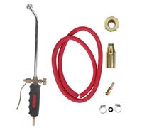Generic Outil de Soudage au Chalumeau à Gaz avec Double Valve Ouverte et Buse Plaquée en Laiton, Dispositif D'allumage liquéfié épais avec Poignée Ergonomique Antidérapante