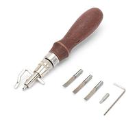 Generic Outil Multifonctionnel de Coupe des Bords du Cuir pour L'artisanat, Ensemble Durable 7 en 1 avec Poignée Ergonomique, Idéal pour les Artistes du Cuir