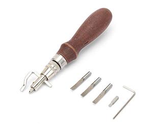 Generic Outil Multifonctionnel de Coupe des Bords du Cuir pour L'artisanat, Ensemble Durable 7 en 1 avec Poignée Ergonomique, Idéal pour les Artistes du Cuir