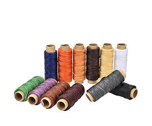Generic Outil Professionnel de Couture du Cuir, 12 Couleurs, 50 Mètres de Fil ciré pour L'artisanat du Cuir