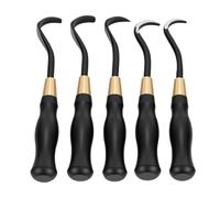 Generic Outils de Mise en Forme de bonsaï, Ensemble D'outils de Sculpture Robustes pour les Détails et L'élimination de L'écorce pour les Jardiniers, Bois Massif, Acier Spécial 185mm, 5 Pièces