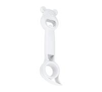 Generic Ouvre-bouteille Multifonction Ouvre- Ouvre-canette Accessoires de Cuisine Ergonomique Poignée Confortable En Acier Inoxydable Adapté pour La Mais, blanc
