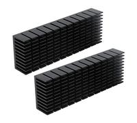 Generic Pack de 2 Dissipateurs Thermiques à Fente, Dissipateur Thermique en Aluminium, Ailettes de Refroidissement PC avec Surface Anodisée, pour l'électronique, 120x40x20mm (Avec support adhésif)