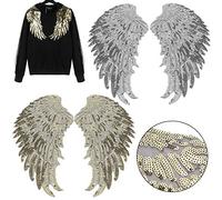Generic Paillette d'aile, 2 Paires Vêtements Bricolage de Bricolage Paille-borne Applique d'Applique Décoration 'aile Alas de Vestige de Vêtements Ange Jupe Accessoires Décoratifs