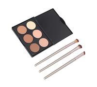Generic Palette de Fards à Paupières Mat 6 Couleurs avec Pinceaux de Maquillage et Sac pour le Maquillage Quotidien de Base des Yeux, Finement poudré, Facile à Tacher, Haute ductilité