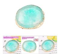 Generic Palette de Résine pour Nail Art, Mélange Lisse pour Outil de Bricolage, Panneau D'affichage de Manucure, Bord doré, Convient pour les Couleurs de Nail Art, Fond de Teint, Rouges à Lèvres,