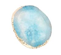 Generic Palette de Résine pour Nail Art, Mélange Lisse pour Outil de Bricolage, Panneau D'affichage de Manucure, Bord doré, Convient pour les Couleurs de Nail Art, Fond de Teint, Rouges à Lèvres,