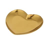 Generic Palette de Vernis à Ongles Durable en Forme de Cœur pour Mélanger, Parfaite pour les écoles de Manucure et un Usage Domestique, Plateau en Acier Inoxydable de 3,3 Pouces (GOLD)