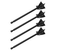 Generic Palettes de Mélangeur de Résine, ABS Durable, Forte Force de Mélange pour un Mélange Uniforme D'époxy, Accessoire de Perceuse de Mélangeur de Peinture Réutilisable 4 Pièces (BLACK)