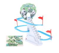 Generic Panda Piste Glisser et Monter Les Escaliers Jouets Montagnes Russes Panda électrique avec Lumières et Musique pour Enfants Cadeaux Jouet de Fête Enfan, 3 pandas