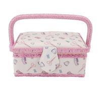 Generic Panier à Couture Organisateur de Tissu Boîte de Rangement de Broderie Brillante pour Fournitures de Couture pour Cadeau de Noël Kit de Portable pour Débutants