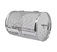 Generic Panier à Grillades Roulant en Acier Inoxydable, de Barbecue Rotative à 360 ° pour Légumes, Noix, Poivrons, Cuisson de Camping, Antirouille, Antiadhésif, Facile à Nettoyer (A)
