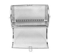 Generic Panier de Four en Acier Inoxydable, Panier à Rôtir Durable pour la Cuisson des Fruits Secs 12x18cm avec Porte Mobile et Rotation à 360 Degrés