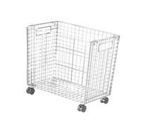 Generic Panier de Rangement pour Gym avec Roulettes Support Tapis de Organisateur D'Équipement de Fitness En Fer Fonction Amovible Adapté à La Salle de S, S 46cmx34.5cmx25cm