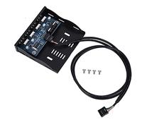 Generic Panneau Avant de Disquette USB 2.0 Plug and Play Pratique avec 4 Ports USB, Accessoire Permettant de Gagner du Temps pour Les Espaces Vides du Lecteur de Disquette de 3,5 Pouces