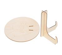 Generic Panneau D'annonce de Naissance Rond en Bois avec Support, Bracelet Hôpital Bébé, Souvenir de Naissance Personnalisé pour Fêtes de -nés