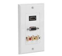 Generic Panneau de Prise Murale, Panneau Multimédia, Ports VGA 3 en 1 pour la Maison