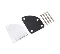 Generic Panneau de Renfort de Joint de Plaque de Cou Incurvée pour Guitare électrique, Basse, Fer Durable et Stable, Plastique Couleur Cr, 1 Pièce