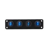 Generic Panneau D'interrupteur à Bascule éclairé par LED, 4 Gangs, étanche, Conception Robuste pour Bateaux, Camions et Camping-cars, Utilisation Automobile (BLUE)