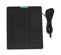 Generic Panneau Solaire de Caméra BUIT 10W, Panneau Solaire de Caméra Extérieure Résistante à l'eau avec Support pour Mur (BLACK)