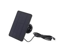 Generic Panneau Solaire pour Caméra de sécurité, Chargeur de Batterie 4W Haute efficacité pour Caméra Extérieure, Chargement Micro USB, Matériau en Silicium Monocristallin ABS (BLACK)