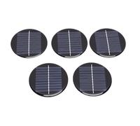 Generic Panneau Solaire Rond 0,28 W en Silicium Monocristallin à Taux de Conversion élevé, Alimentations Solaires Faciles à Bricoler, 5 Petits Modules de Panneaux Solaires Circulaires pour Ingénieurs