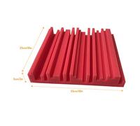 Generic Panneaux de Mousse D'insonorisation Idéaux pour les Salles de Contrôle de Studio, 6 Pièces de Mousse D'isolation Phonique de Studio Haute densité, Rouge/bleu/noir (12PCS)