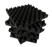 Generic Panneaux en Mousse à l'épreuve du Son pour Murs, Panneaux Acoustiques Muraux Insonorisés 30 * 30 * 5cm 12 Pièces Det pour Les Maisons, KTV, Studios, Théâtres, Cinémas, Bureaux (Black)