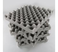 Generic Panneaux en Mousse à l'épreuve du Son pour Murs, Panneaux Acoustiques Muraux Insonorisés 30 * 30 * 5cm 12 Pièces Det pour Les Maisons, KTV, Studios, Théâtres, Cinémas, Bureaux (Grey)