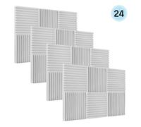 Generic Panneaux en Mousse à l'épreuve du Son pour Murs, Panneaux Muraux Insonorisés en Mousse d'absorption Sonore, 12pcs Studio Mouss d'amortissement Sonore avec des Options de Couleur, y (24PCS)