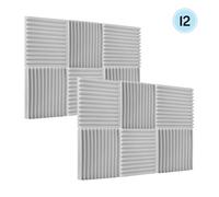 Generic Panneaux en Mousse à l'épreuve du Son pour Murs, Panneaux Muraux Insonorisés en Mousse d'absorption Sonore, 12pcs Studio Mouss d'amortissement Sonore avec des Options de Couleur, y (12PCS)