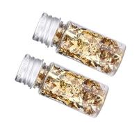 Generic Papier Décoratif en Feuille D'or, 2 Feuilles Comestibles Multifonctions pour la Décoration de Gâteaux au Chocolat, avec un Matériau Sûr pour les Desserts au café et au thé