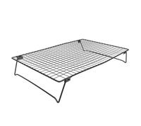 Generic Paquet de 2 Grilles de Refroidissement Noires, Grille de Cuisson en Fil Métallique, Grille Pliable en Acier au Carbone pour la Cuisson, la Pâtisserie, le Rôtissage avec un Design Permettant