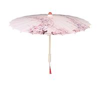 Generic Parapluie Coupe-Vent en Papier Huilé de Style Chinois pour La Danse Classique, avec Sac de Rangement, Style Un