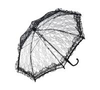 Generic Parapluie de Mariage En Dentelle pour Enfants, Petit Parasol Polyvalent et Romantique pour Spectacle sur Scène, Accessoires à Prise Confortable, Noir