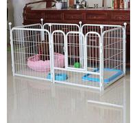 Generic Parc pliable pour chiens de petite taille - Clôture à 6 panneaux - Hauteur : 100 cm - Bleu - 160 x 80 x 80 - Convient pour 25 kg - Blanc - 142 x 71 x 80 - Convient pour 15 kg