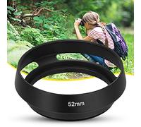 Generic Pare-Soleil Universel en Alliage D'aluminium, Finition Mate, pour Photographie en Extérieur, 39mm, 43mm, 52mm, 58mm (52MM)