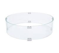 Generic Pare-Vent pour Brasero, Bouclier en Verre Transparent Efficace pour Une Faible Hauteur de Flamme et des économies de Carburant, Idéal pour Les Enfants et Les Invités, Supports en Aluminium
