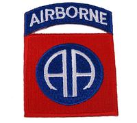 Generic Patch d'épaule de parachutiste de la 82e division aéroportée de l'armée américaine de la Seconde Guerre mondiale - Rouge