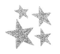 Generic Patches d'étoiles, Fer sur les Patchs à Paillettes Exquis Beaux Fer sur Patchs Coudre sur des 20pcs en étoiles Patches pour Vestes Sacs