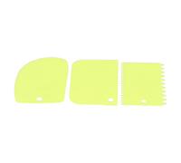 Generic pâte Grattoir à Crème pour Outil de Cuisson, Lisseur de Gâteau Sûr et Réutilisable pour Outil de Décoration de Pâtisserie 3 Pièces (GREEN)