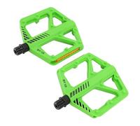 Generic Pédales de Vélo Plates et Larges Ergonomiques avec Caractéristiques de sécurité Réfléchissantes pour Le Vélo de Montagne et de Route, Axe en Acier au Bore Robuste, Paquet de 2 (Green)