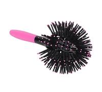 Generic Peigne à Cheveux Bouclés en 3D, Baule Ronde Portable Déconnectez la Brosse à Cheveux éliminer les Enchevêtrements de Massage du Cuir Chevelu à Haute Résistance à la Température pour la